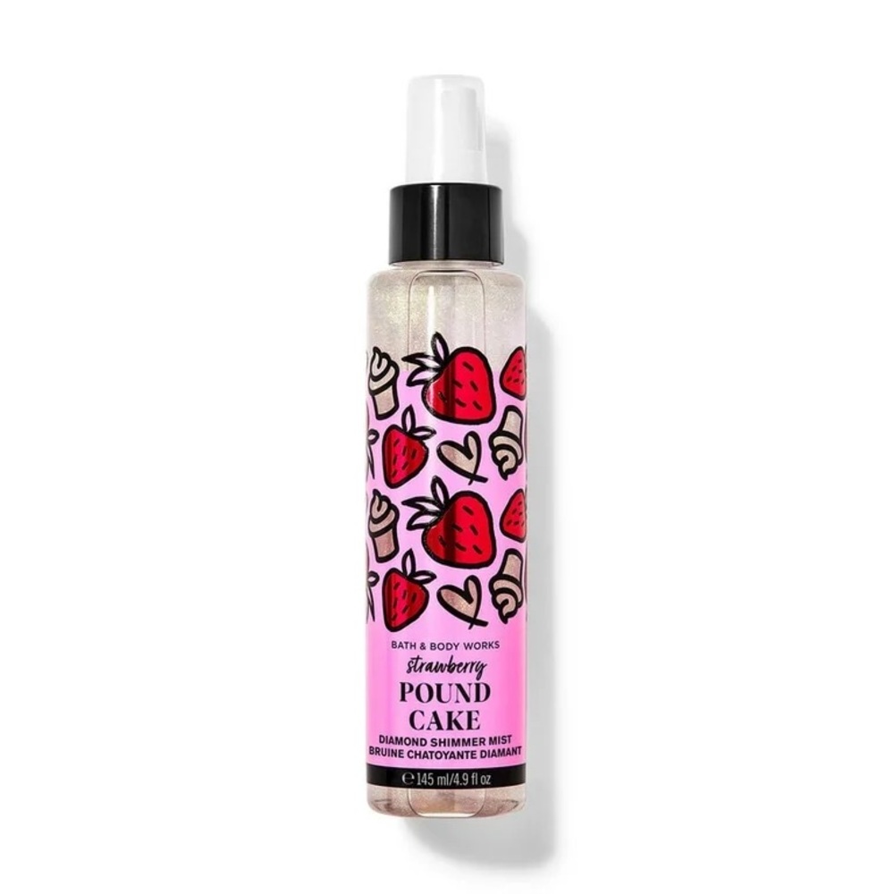 Bath & Body Works - strawberry pound cake diamond shimmer mist - 4.9 fl oz